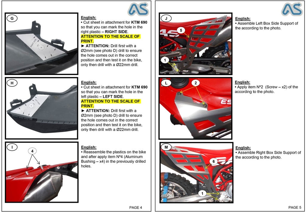 Adventure Spec GasGas ES 700 KTM 690 Side Luggage Rack | Adventure